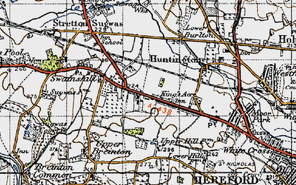 Old map of King's Acre in 1947