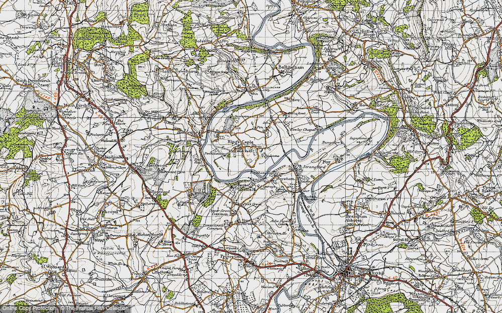 Old Map of King's Caple, 1947 in 1947