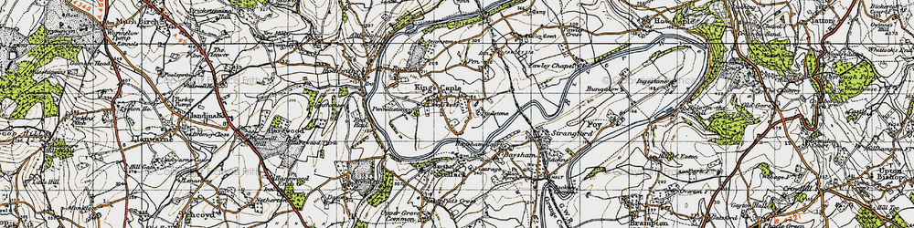 Old map of King's Caple in 1947