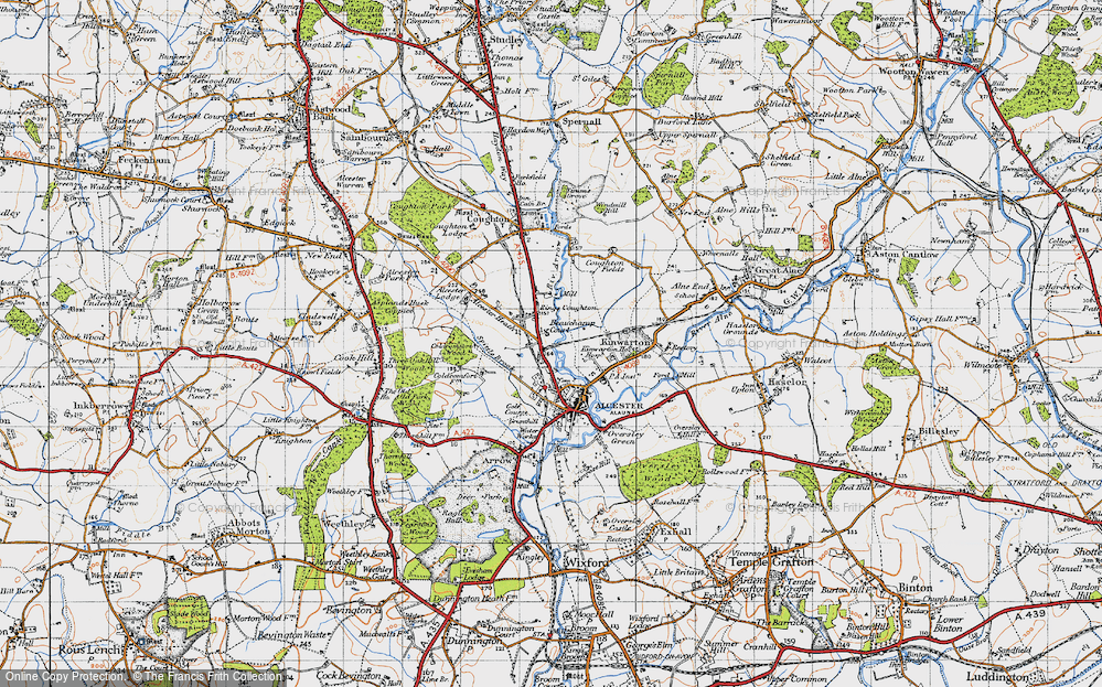 Old Map of King's Coughton, 1947 in 1947