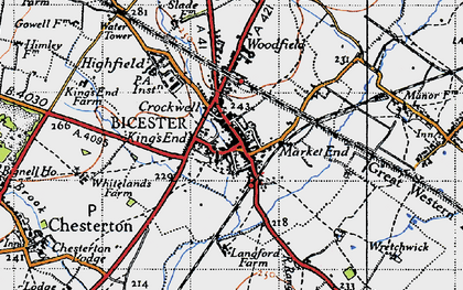 Old map of King's End in 1946
