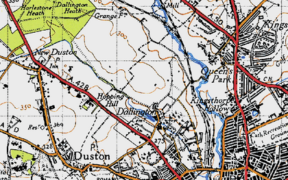 Old map of King's Heath in 1946