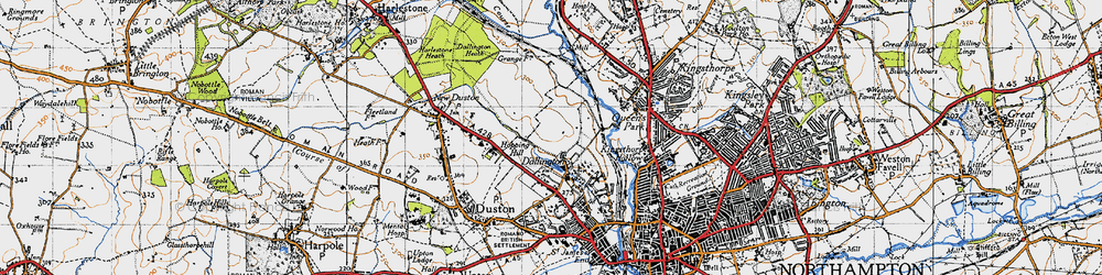Old map of King's Heath in 1946