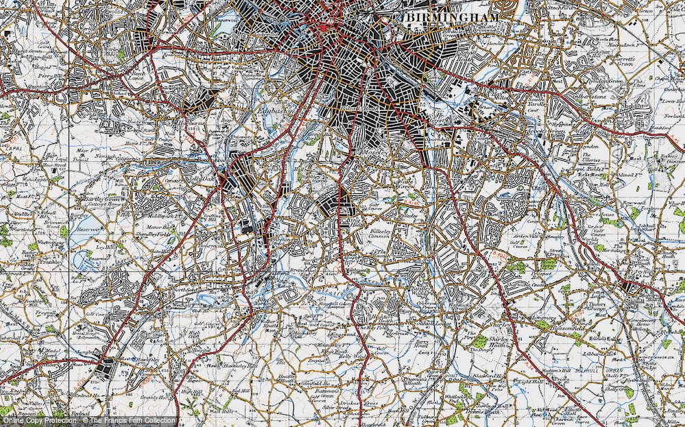 Old Map of King's Heath, 1947 in 1947