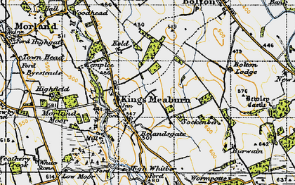 Old map of Bolton Lodge in 1947