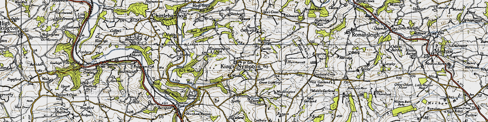 Old map of Bunson in 1946