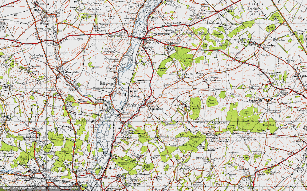 Old Map of King's Somborne, 1945 in 1945