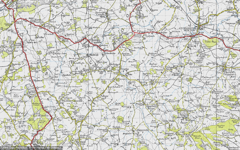 Old Map of King's Stag, 1945 in 1945