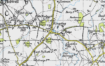Old map of King's Stag in 1945