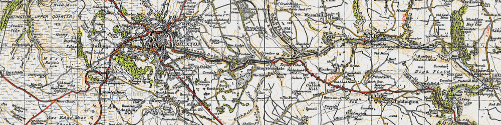 Old map of King Sterndale in 1947