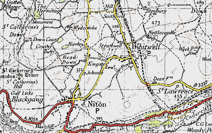 Old map of Kingates in 1945
