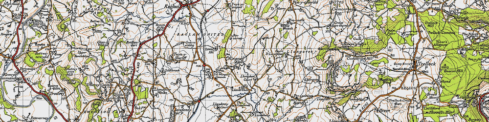 Old map of Kingcoed in 1946