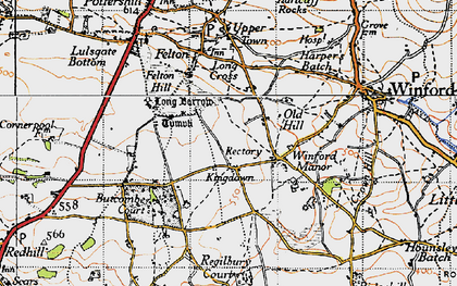 Old map of Winford Manor in 1946