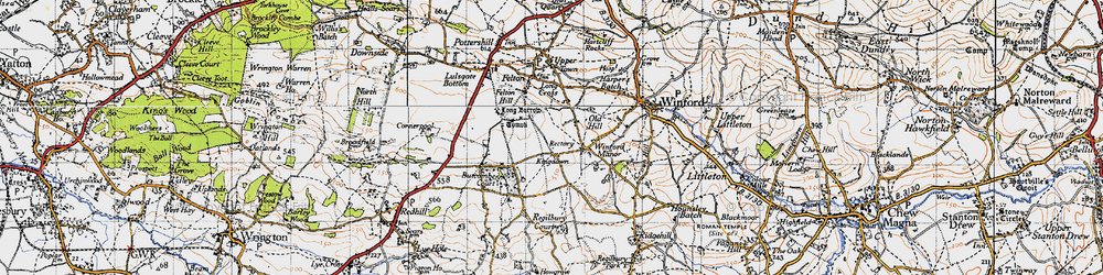 Old map of Kingdown in 1946