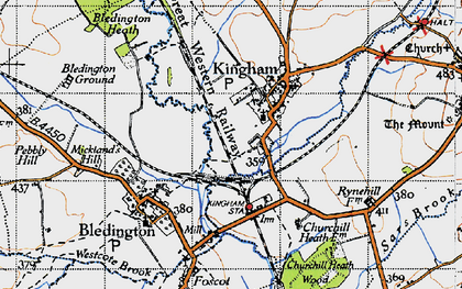 Old map of Kingham in 1946