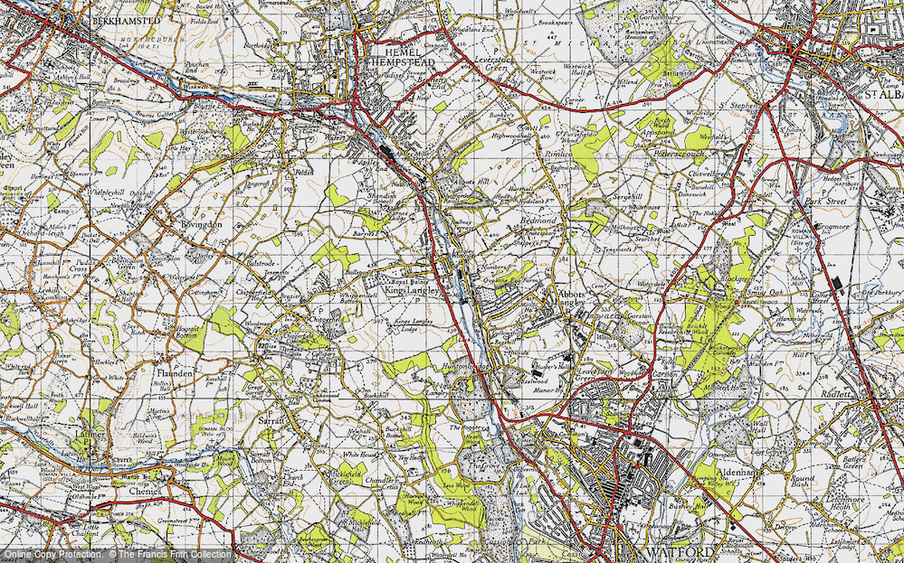 Old Map of Kings Langley, 1946 in 1946