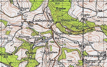 Old map of Kingsbridge in 1946