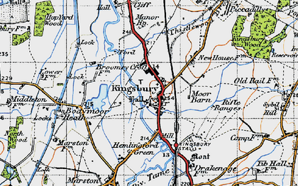 Old map of Kingsbury in 1946