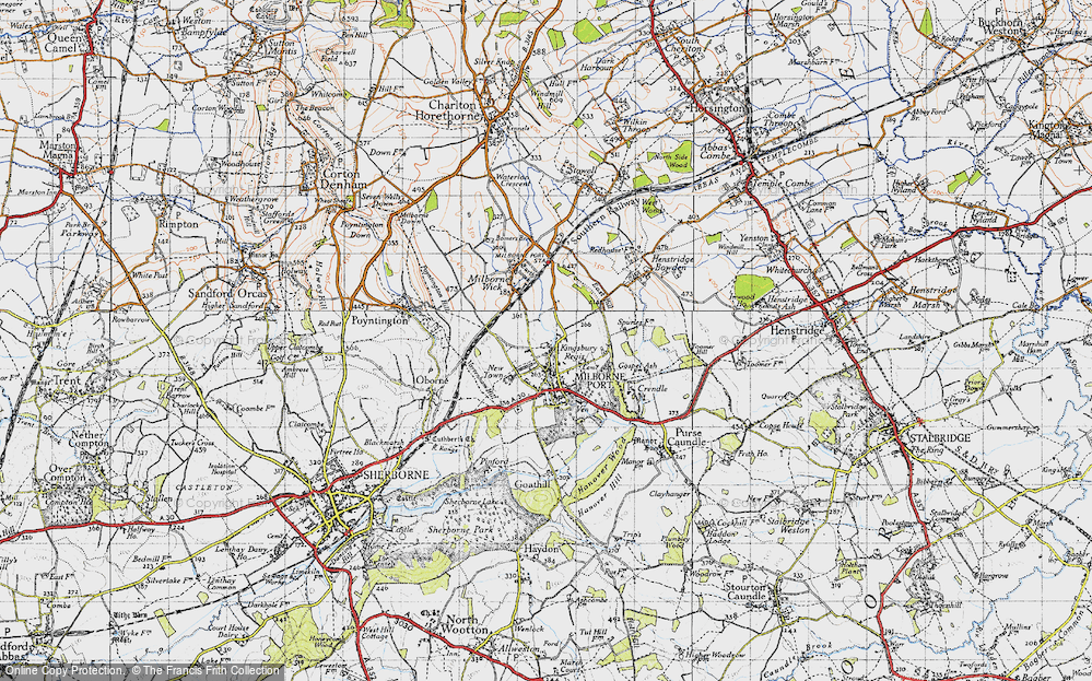 Old Map of Kingsbury Regis, 1945 in 1945
