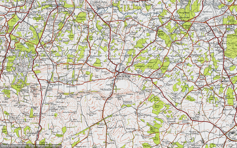 Old Map of Kingsclere, 1945 in 1945