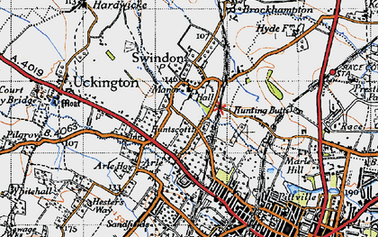 Old map of Kingsditch in 1946
