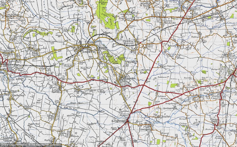 Old Map of Kingsdon, 1945 in 1945