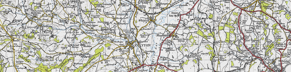 Old map of Kingsdon in 1946