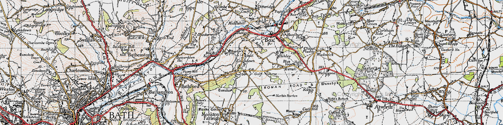 Old map of Kingsdown in 1946