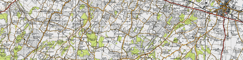 Old map of Kingsdown in 1946