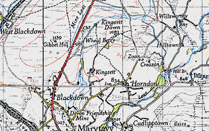 Old map of Kingsett in 1946