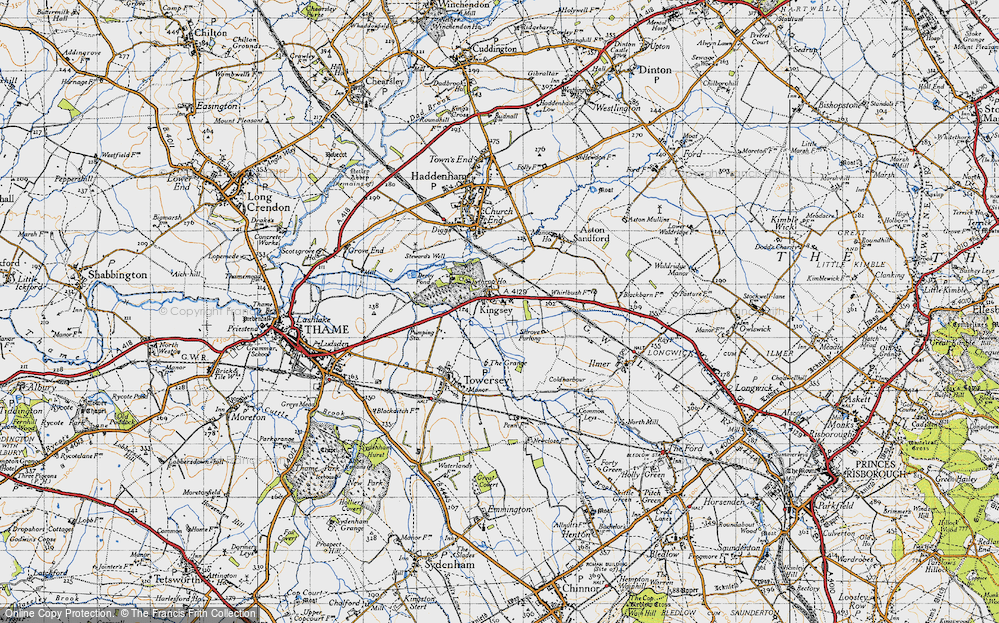 Old Map of Kingsey, 1946 in 1946