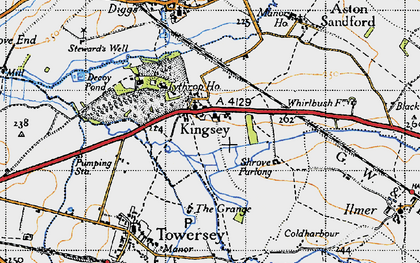 Old map of Kingsey in 1946