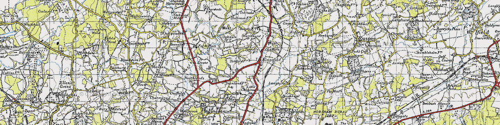 Old map of Langhurst in 1940