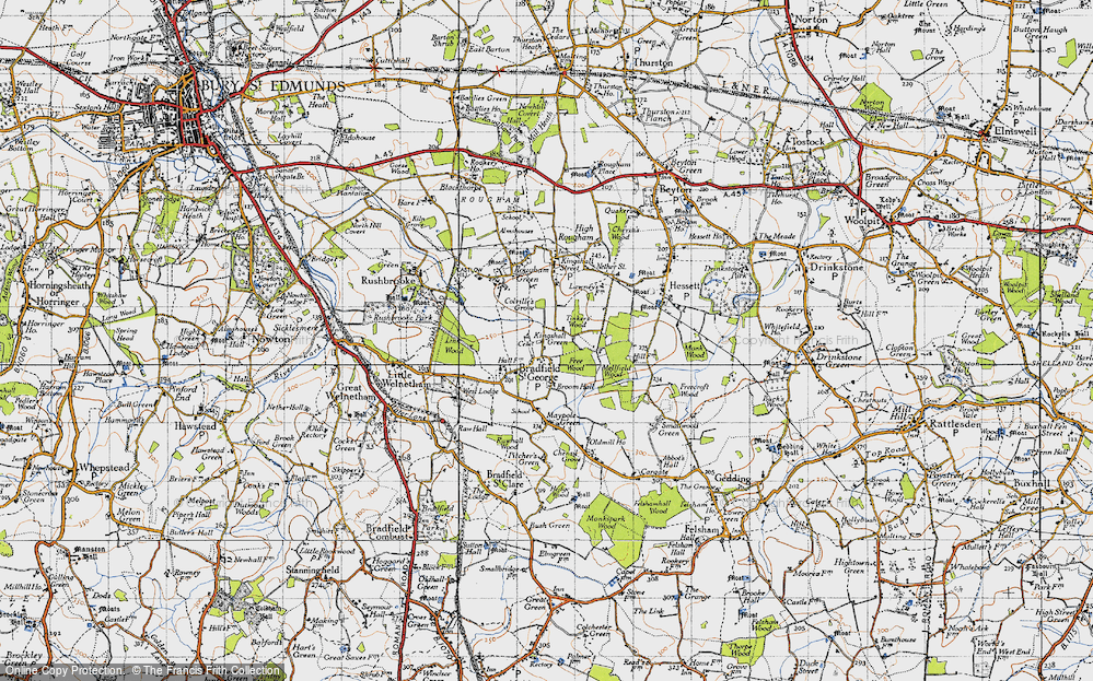 Old Map of Kingshall Green, 1946 in 1946