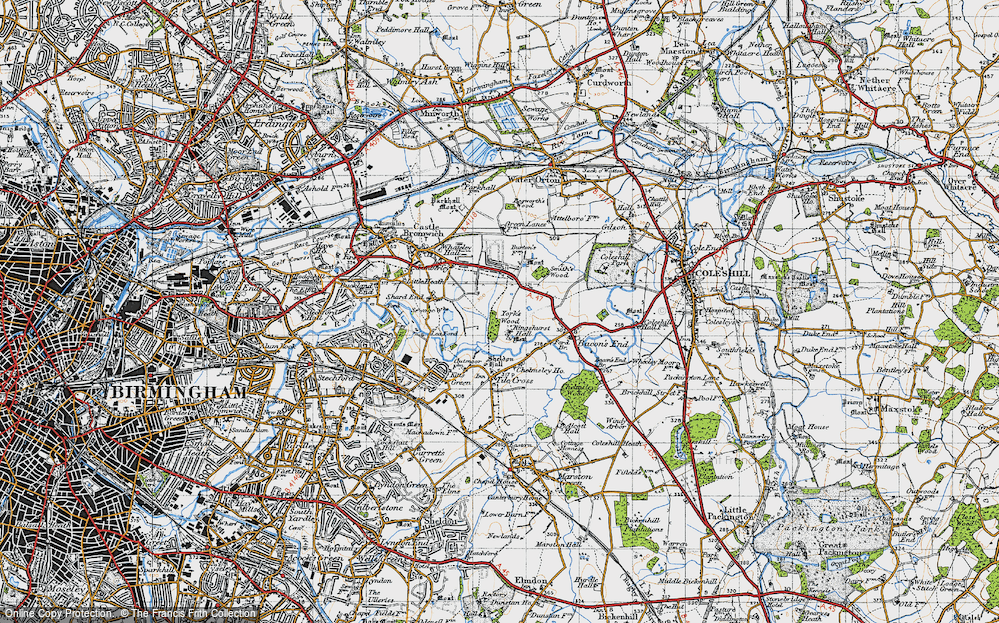 Old Map of Kingshurst, 1946 in 1946