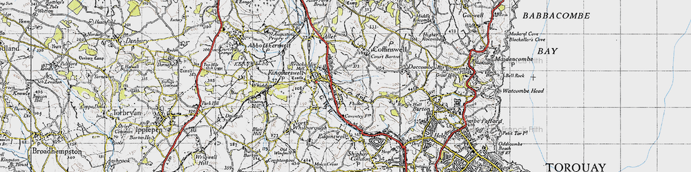 Old map of Kingskerswell in 1946