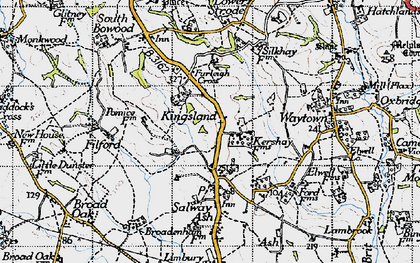 Old map of Kingsland in 1945