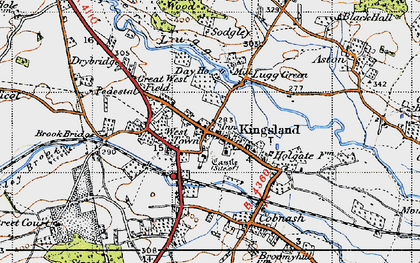 Old map of Kingsland in 1947