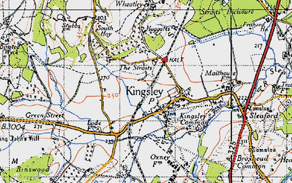 Old map of Kingsley in 1940