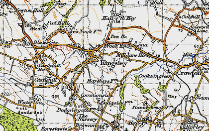 Old map of Kingsley in 1947