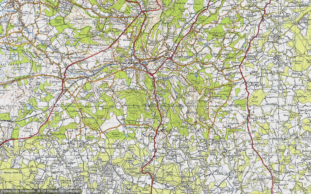Old Map of Kingsley Green, 1940 in 1940