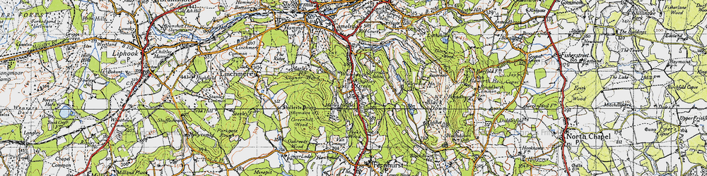 Old map of Kingsley Green in 1940