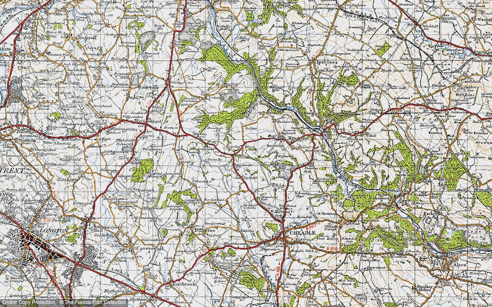 Old Map of Kingsley Moor, 1946 in 1946