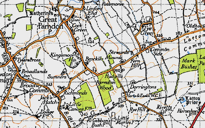 Old map of Kingsmoor in 1946