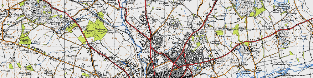 Old map of Kingsthorpe in 1946