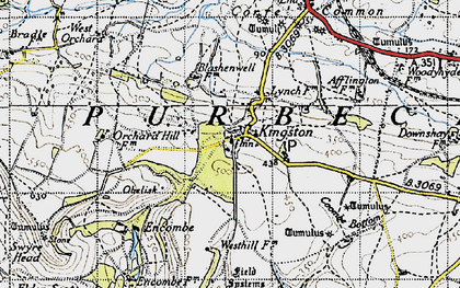Old map of Kingston in 1940