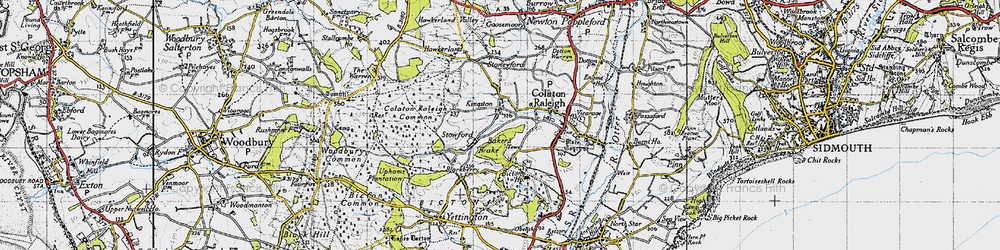 Old map of Baker's Brake in 1946
