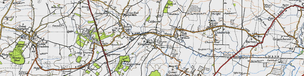 Old map of Kingston in 1946