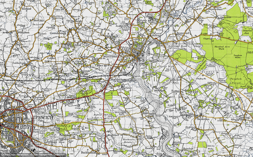 Old Map of Kingston, 1946 in 1946