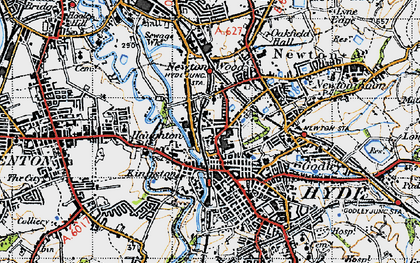 Old map of Kingston in 1947